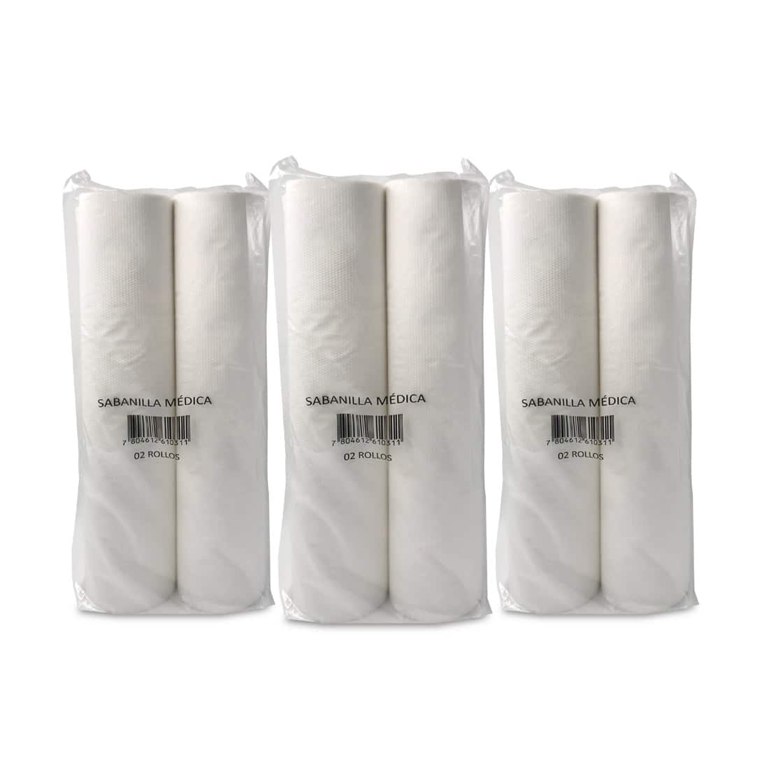 Sabanilla clínica papel gofrado prepicado - 6 rollos de 48 metros