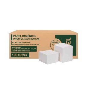 Papel higiénico interfoliado doble hoja - 8,000 hojas