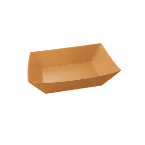 Bandeja rectangular kraft impermeable tamaño mediano - Pack de 250 unidades