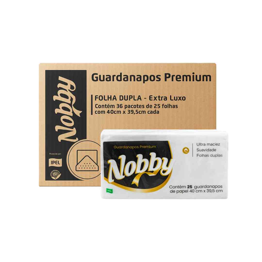 Servilleta Nobby doble hoja blanca 40 cm x 39.5 cm