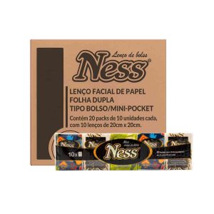 Pañuelos faciales Ness - Caja de 20 unidades